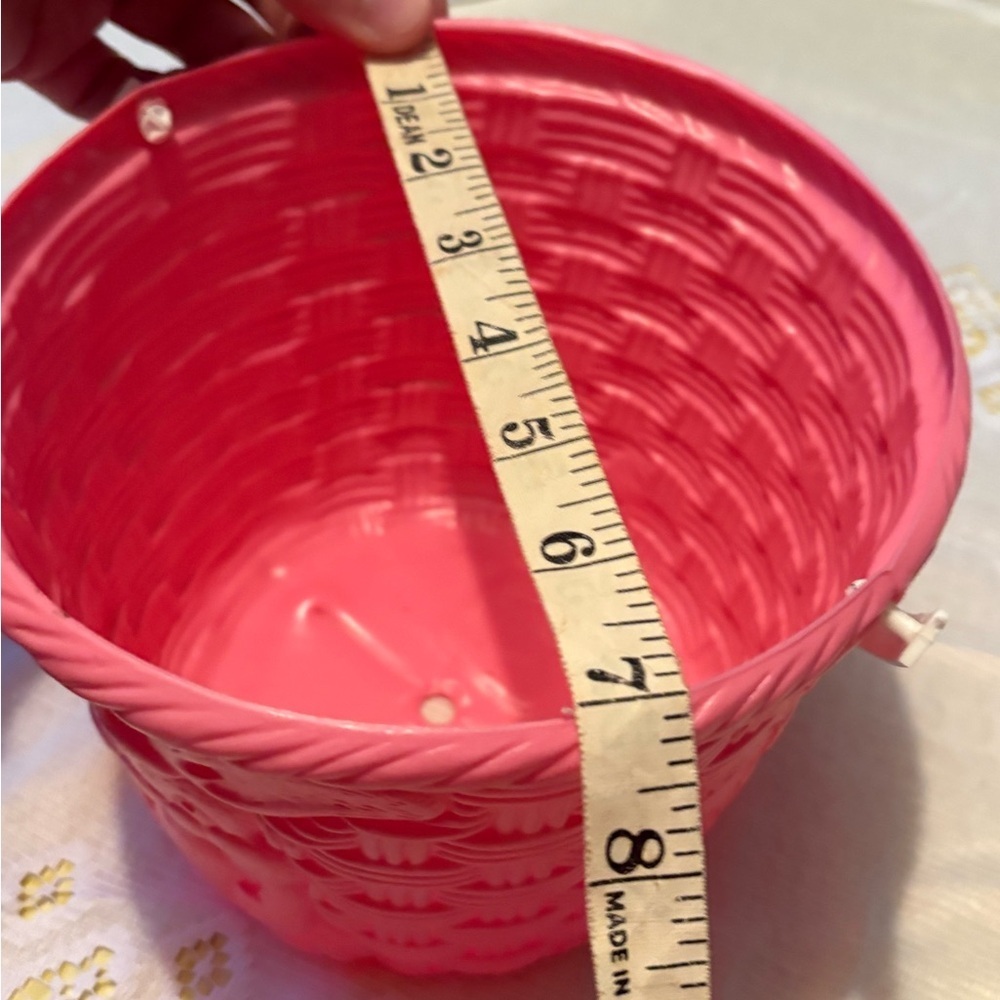 Vintage Pink Easter Bunny Basket - Picture 6 of 7
